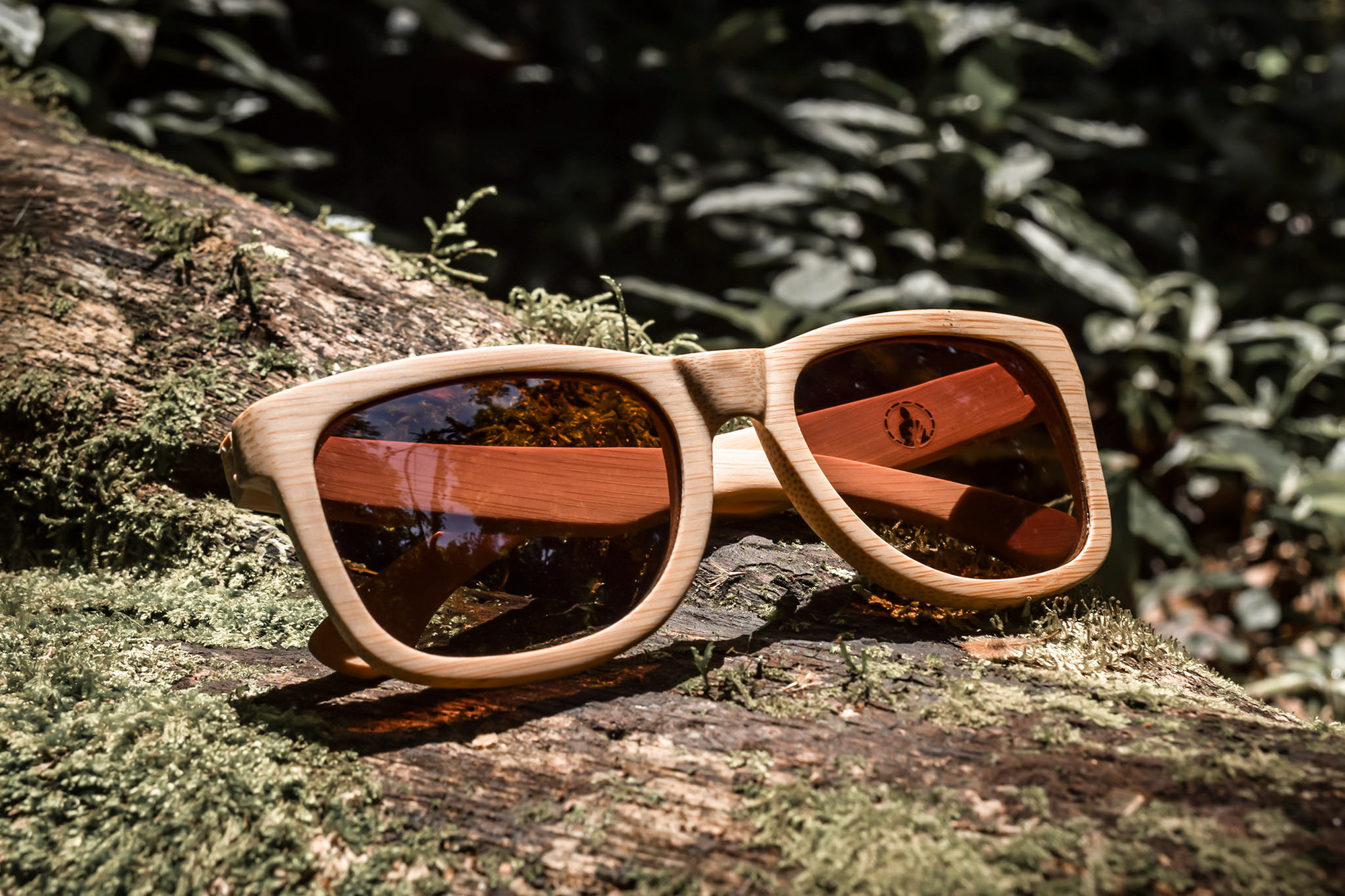 Bambus-Sonnenbrille – Classic Square (Woodsy Edition)