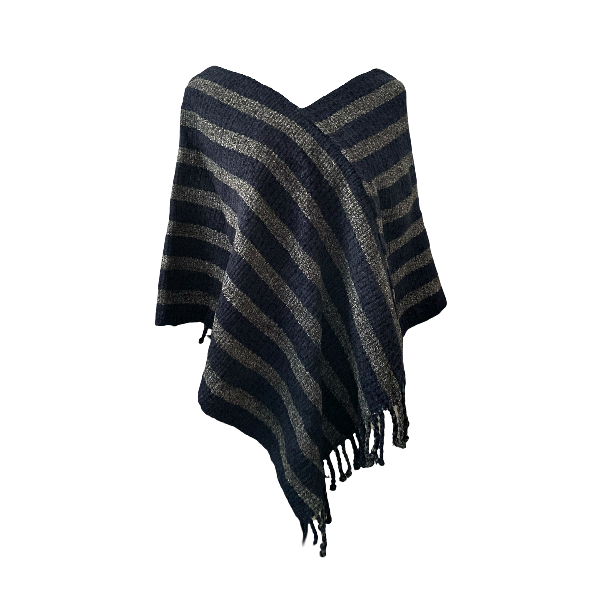 Handgewebter Poncho – Natürlich gefärbt & einzigartig