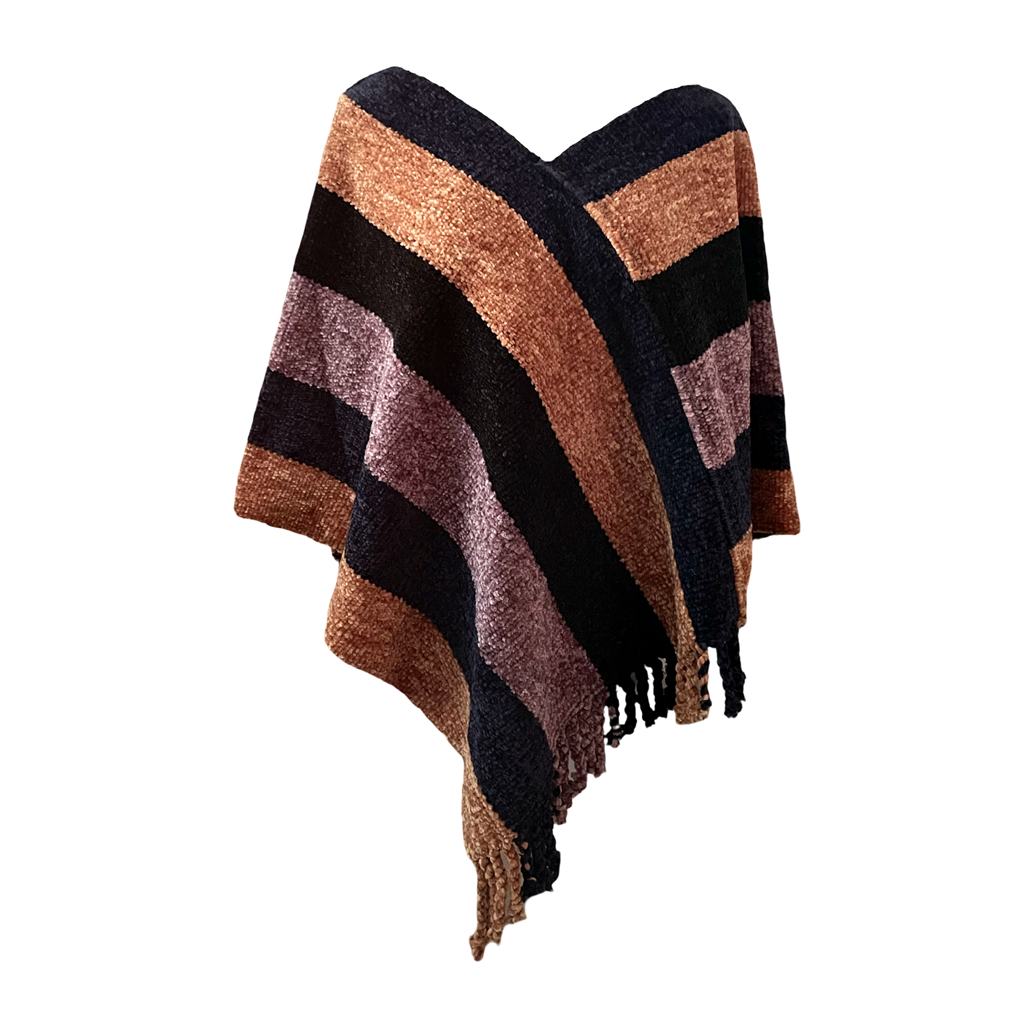 Handgewebter Poncho – Natürlich gefärbt & einzigartig