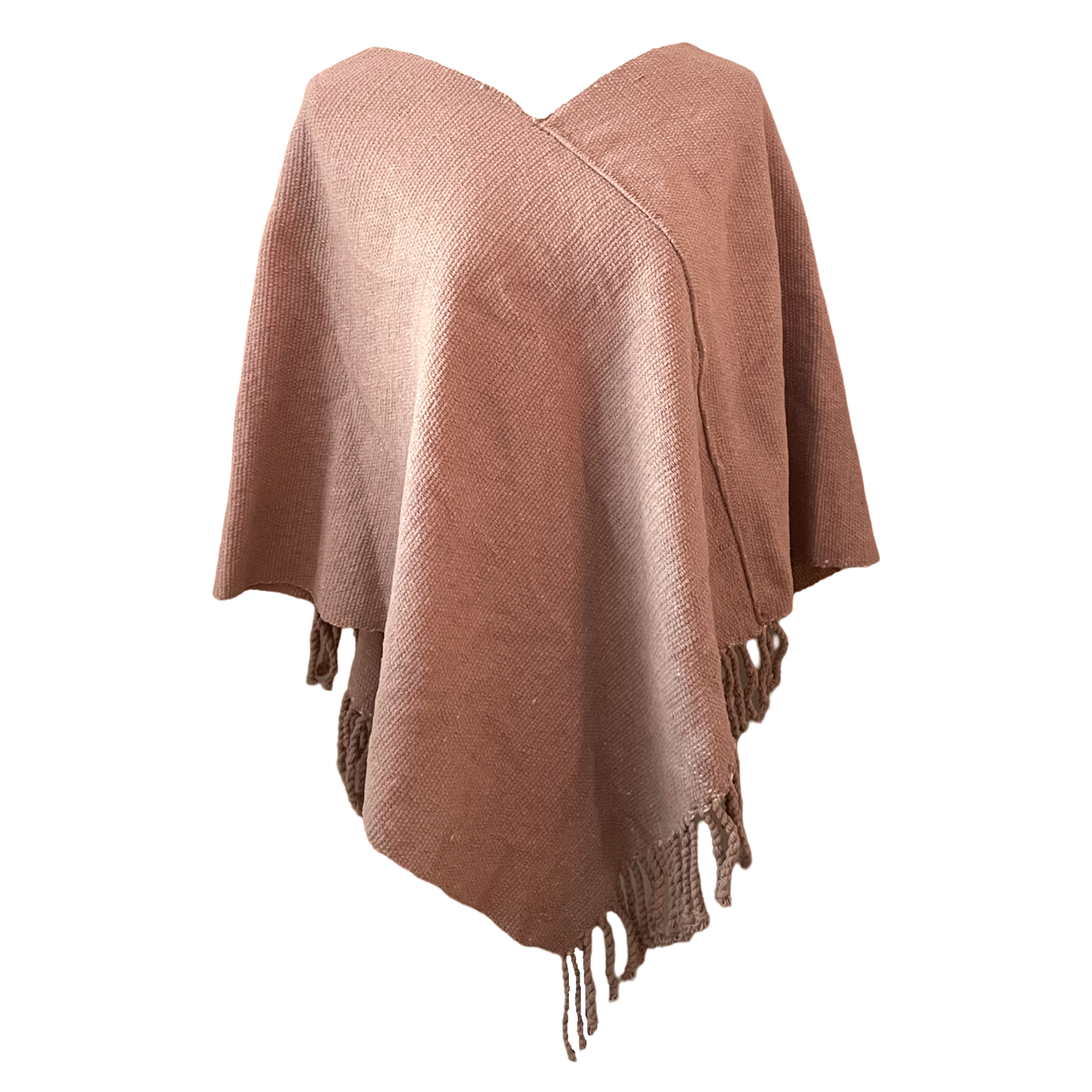 Handgewebter Poncho – Natürlich gefärbt & einzigartig
