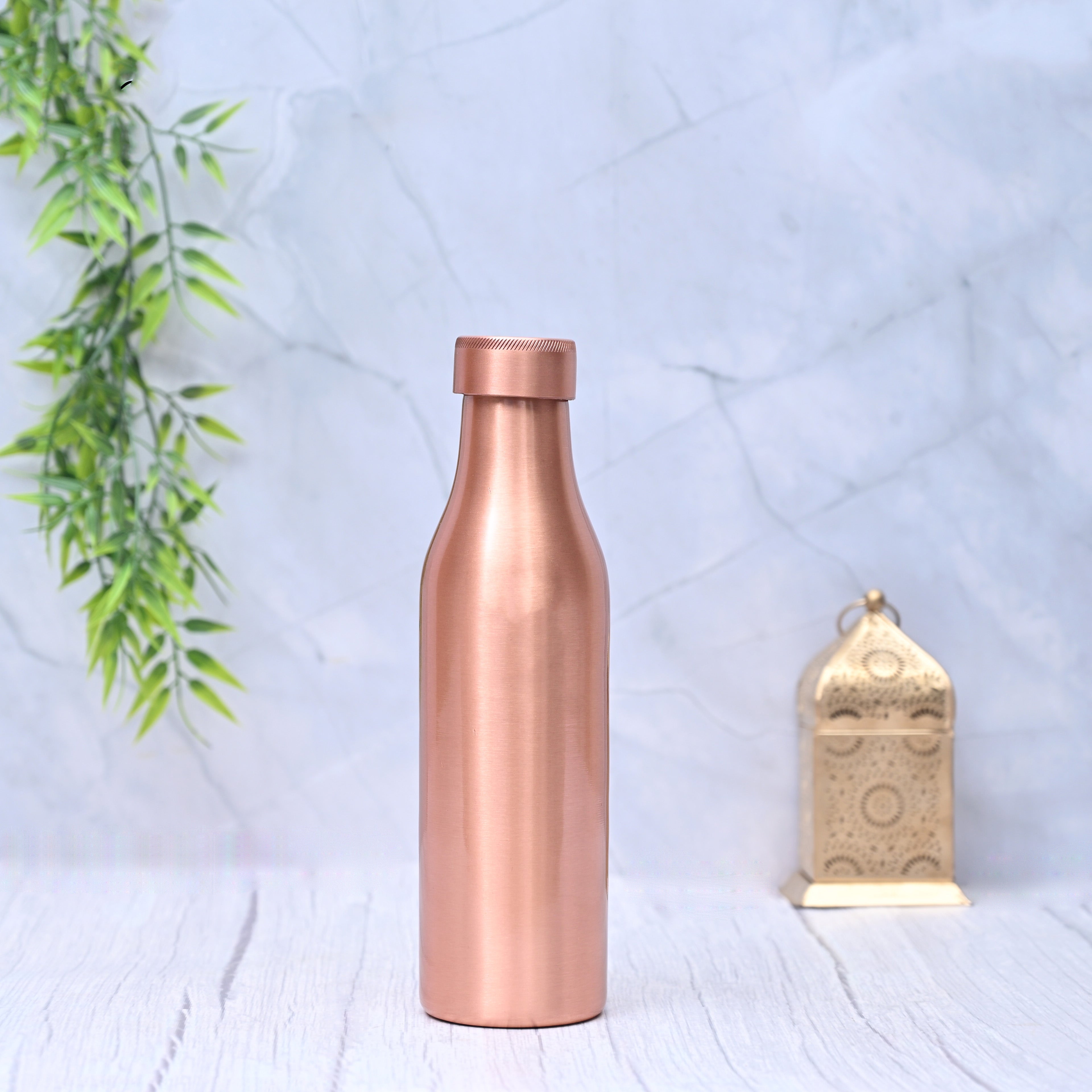 Plain Matt Finished Copper Water Bottle-0