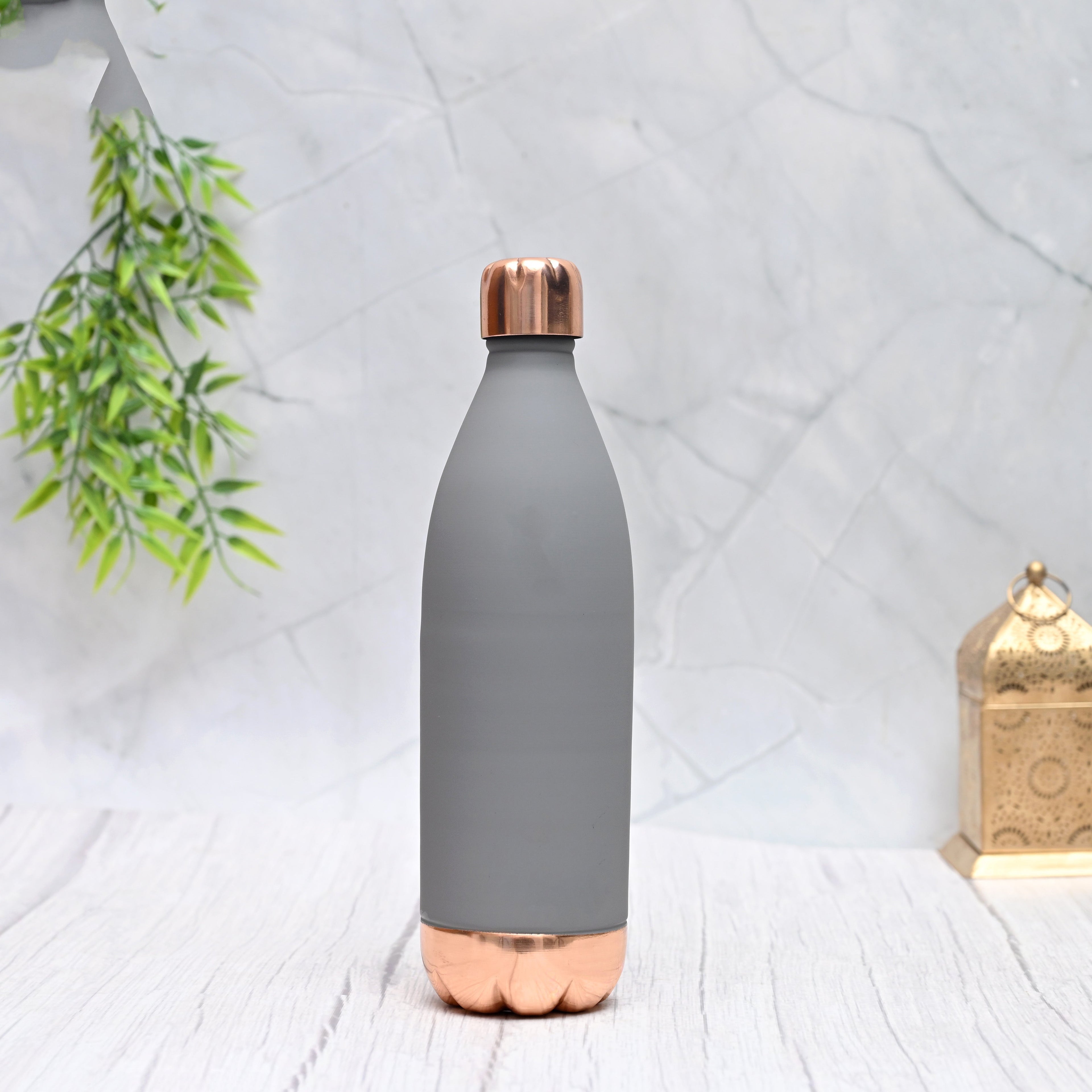 Pure Copper Atlas Silk Bottle ( Grey ) 1000 ML