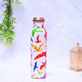 Kupferflasche mit Vogelmotiv 1000 ml