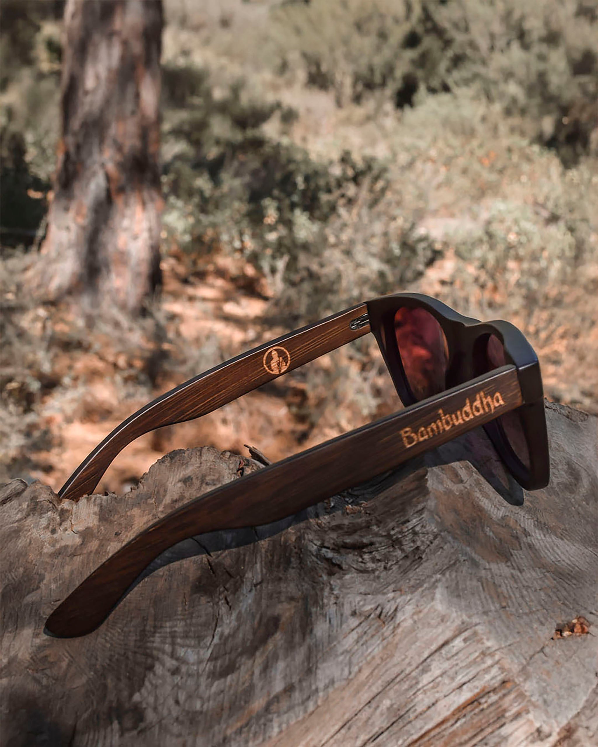 Bambus-Sonnenbrille – Classic Square (Woodsy Edition)