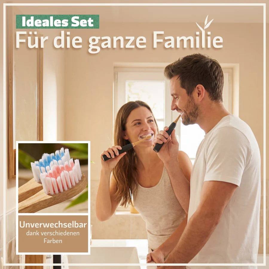 Bambus Aufsteckbürsten für Philips Sonicare – nachhaltig 2er Set | Bambuna