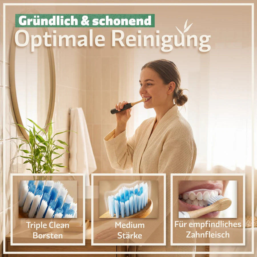 Bambus Aufsteckbürsten für Philips Sonicare 6er Set – nachhaltig | Bambuna