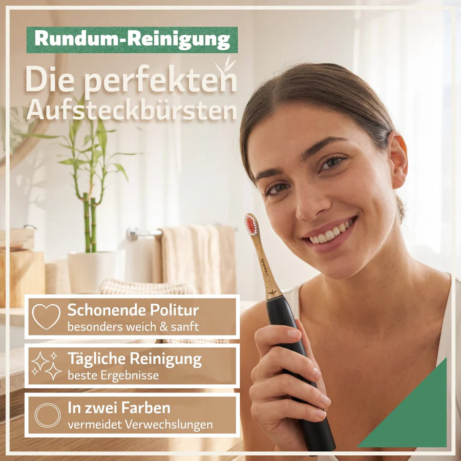 Bambus Aufsteckbürsten für Philips Sonicare 6er Set – nachhaltig | Bambuna