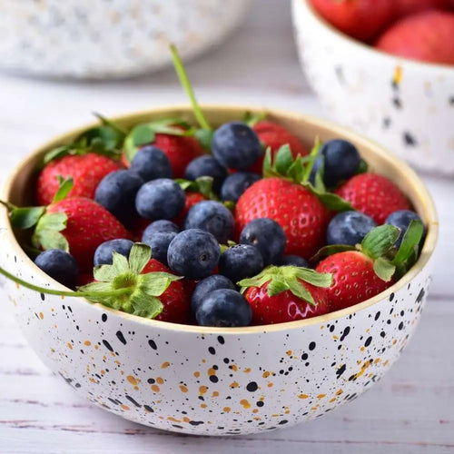 Bambus Servierschale – handgefertigt nachhaltig & mit Terrazzo-Design - Bowls & Cutlery