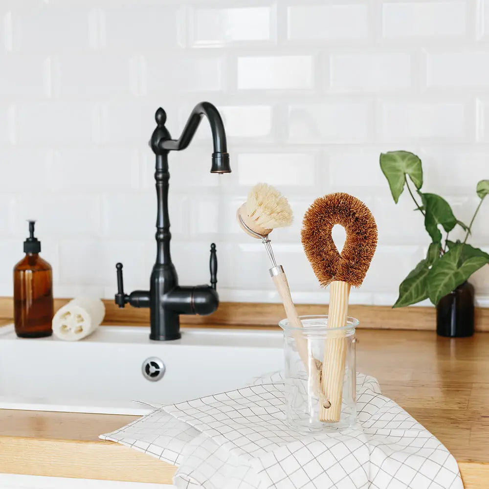 Bambus Spülbürsten-Set – 6-teilig plastikfrei & biologisch abbaubar - Dish brushes