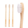 Bambus Zahnbürsten - 3er Pack - Rizinuspflanzenborsten (Erwachsene) - Toothbrushes