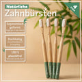 Bambus Zahnbürsten 4er Set – Nachhaltig, plastikfrei & vegan | Bambuna