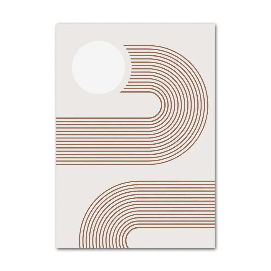 Boho Poster Set - Abstrakt - 13 x 18 cm / B - n/a