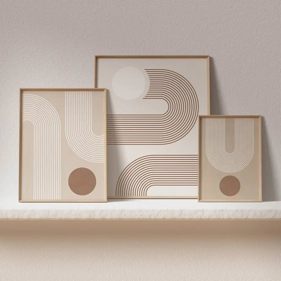 Boho Poster Set - Abstrakt - n/a