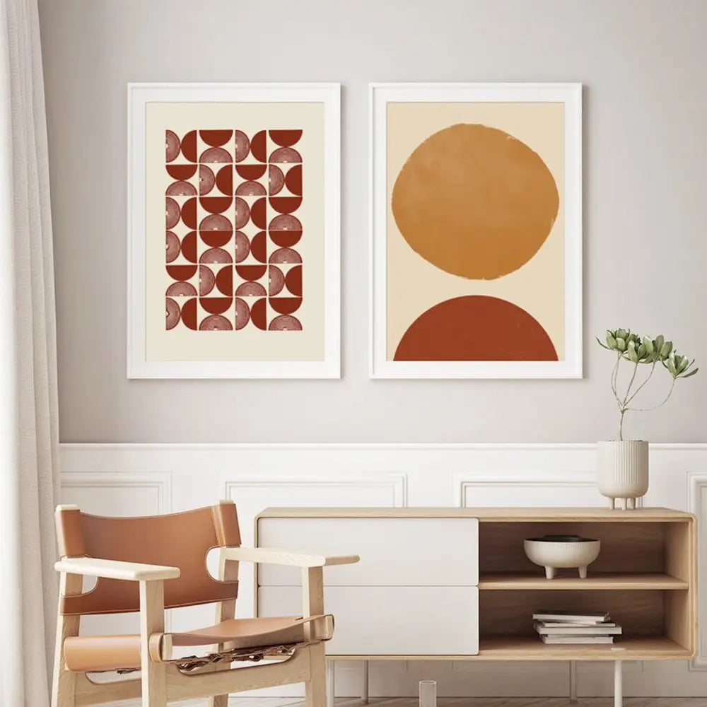 Boho Poster Set - Senf- & Ockerfarben - n/a