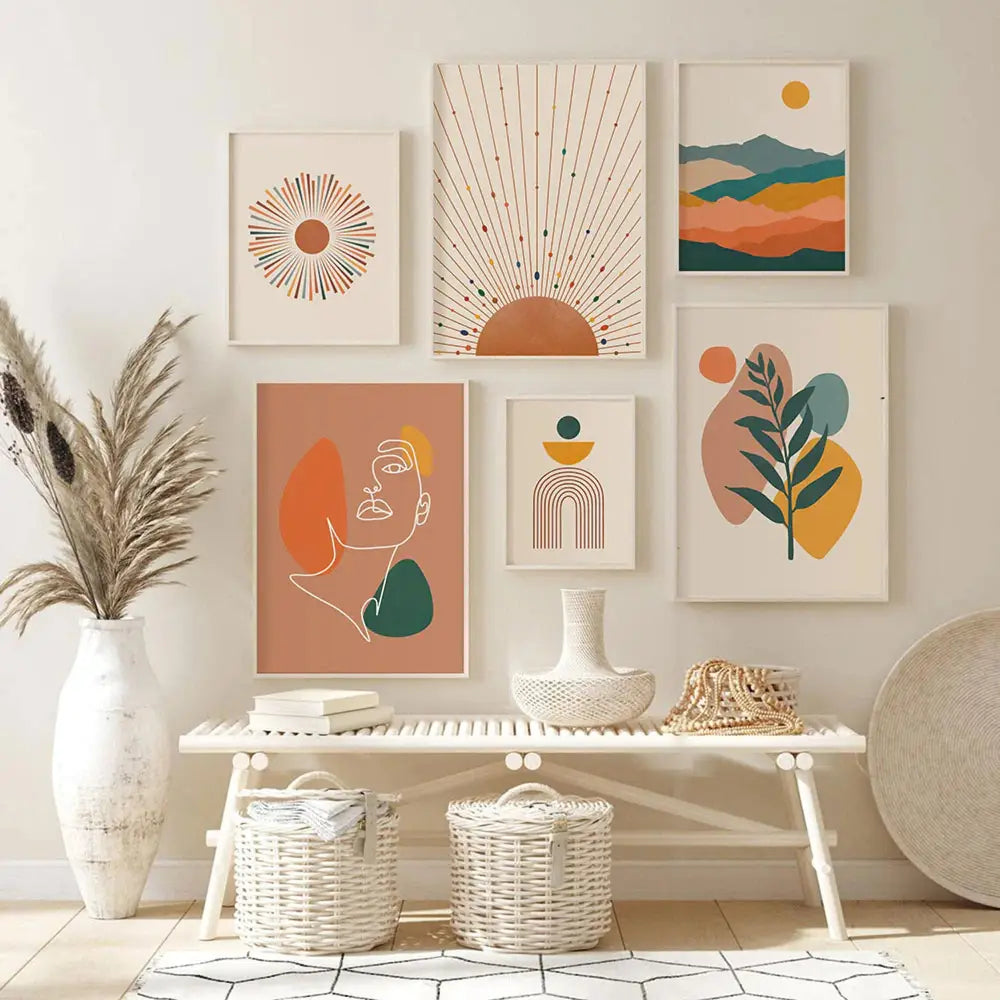 Boho Poster Set - Terrakotta - n/a