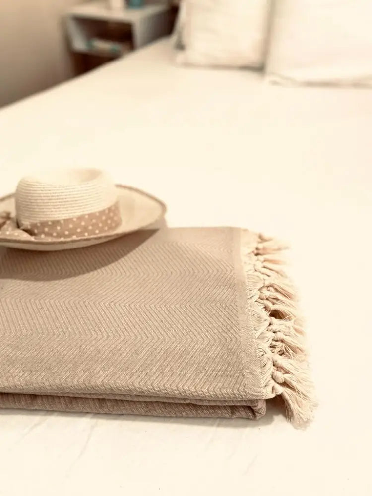 Handgewebte Decke ’Ayvalik’ - Pastellrosa - Decken