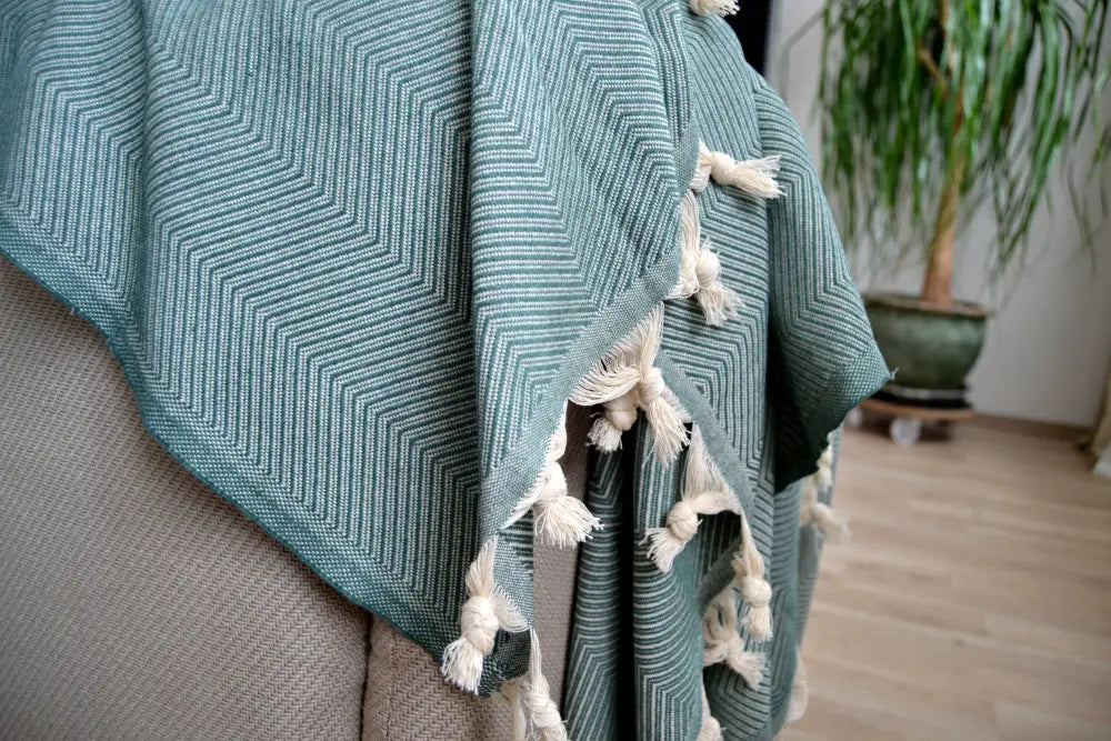 Handgewebte Decke ’Ayvalik’ - Tanne - Decken