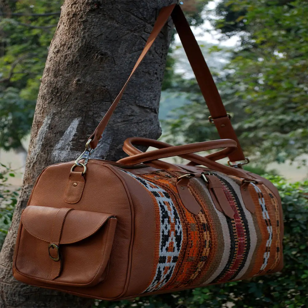 Leder-Reisetasche (Duffle-Bag) - Kilim Leather Bags