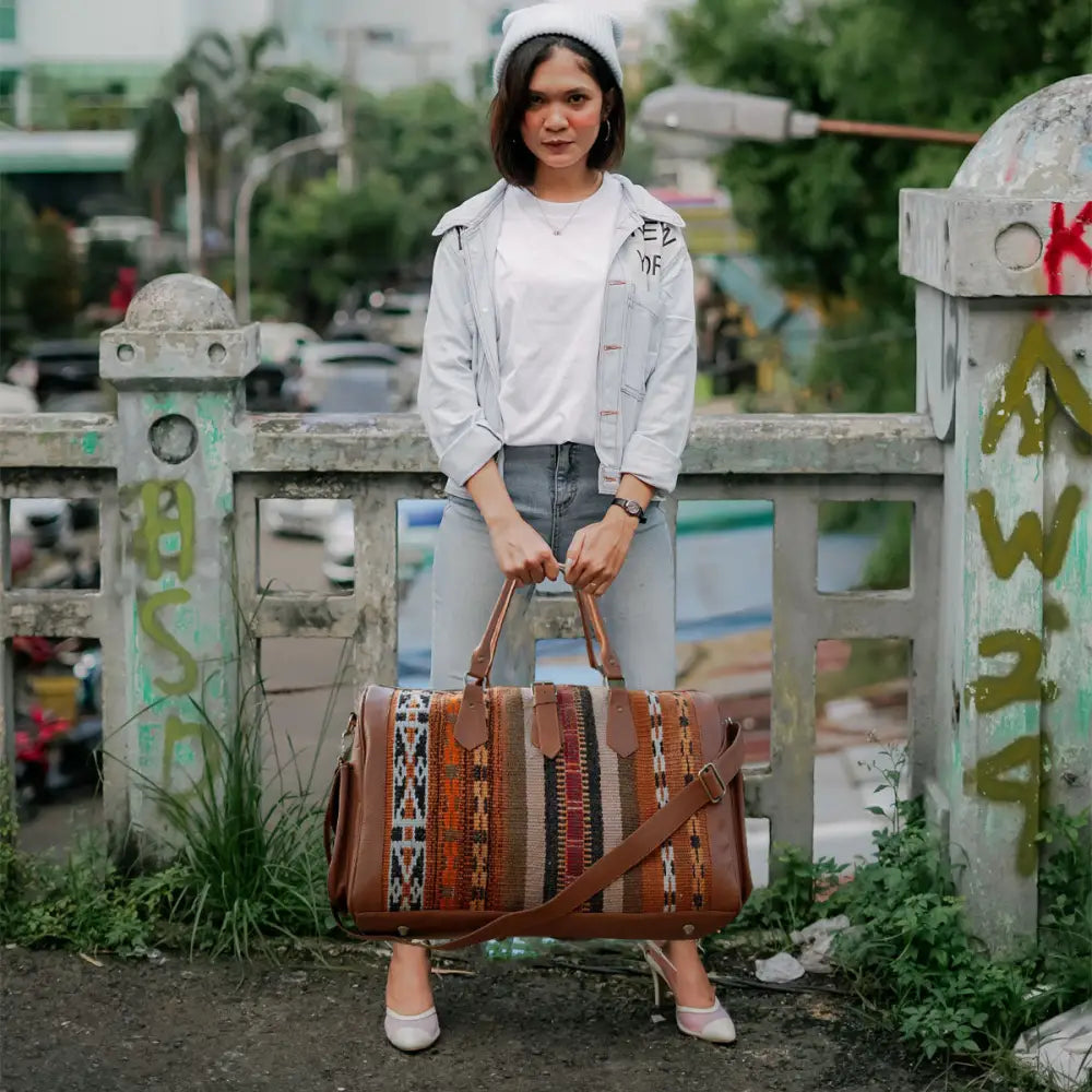 Leder-Reisetasche (Duffle-Bag) - Kilim Leather Bags