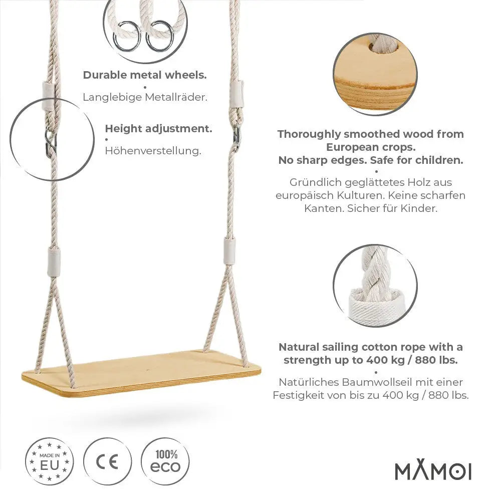 MAMOI® Holzschaukel - Babyschaukel