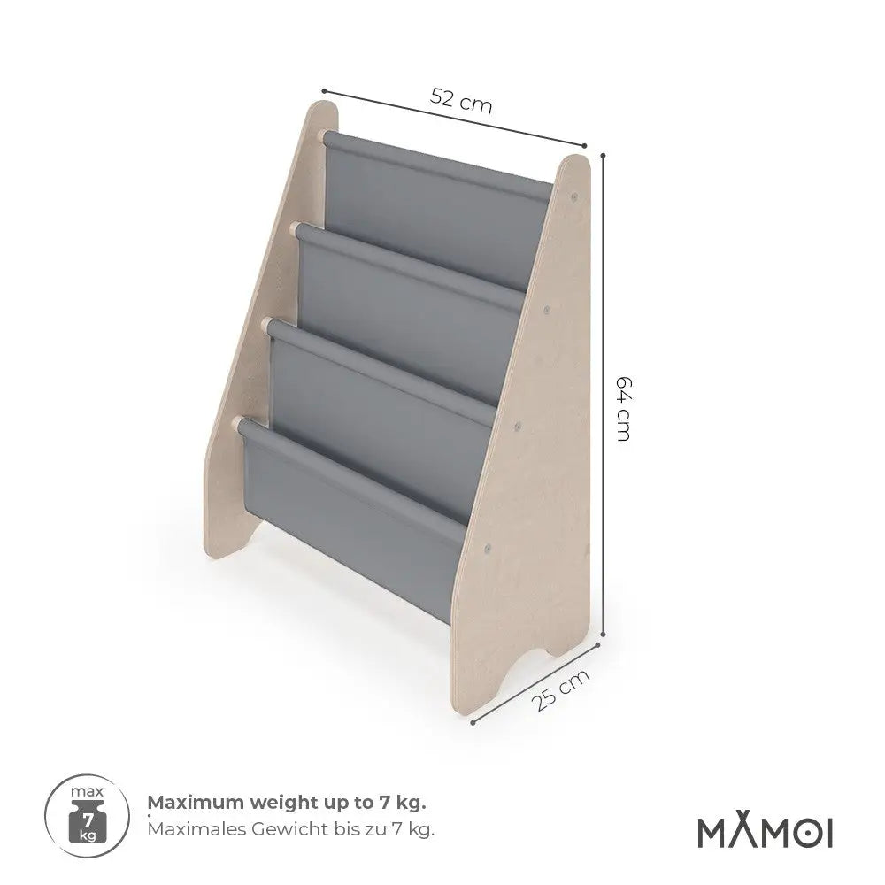 MAMOI® Kinder Montessori-Bücherregal aus Holz - Accessori