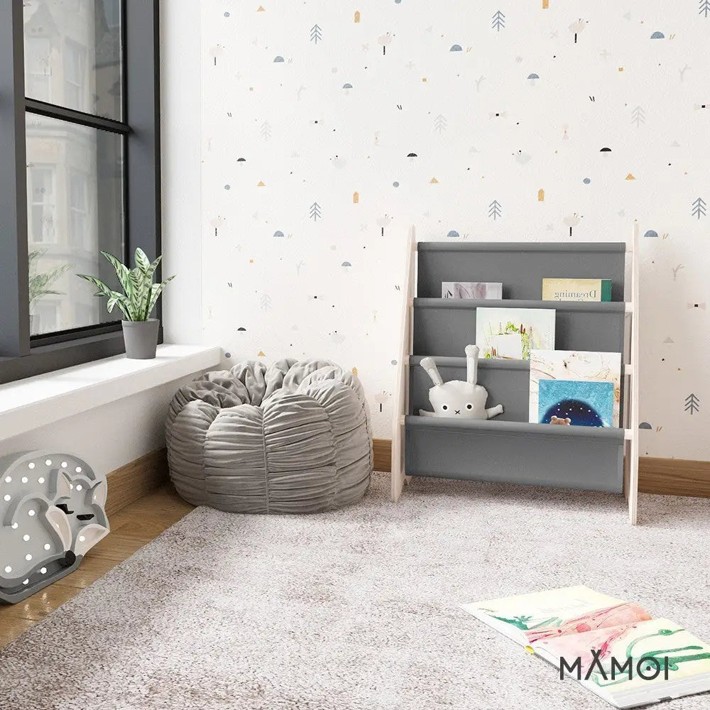 MAMOI® Kinder Montessori-Bücherregal aus Holz - Accessori