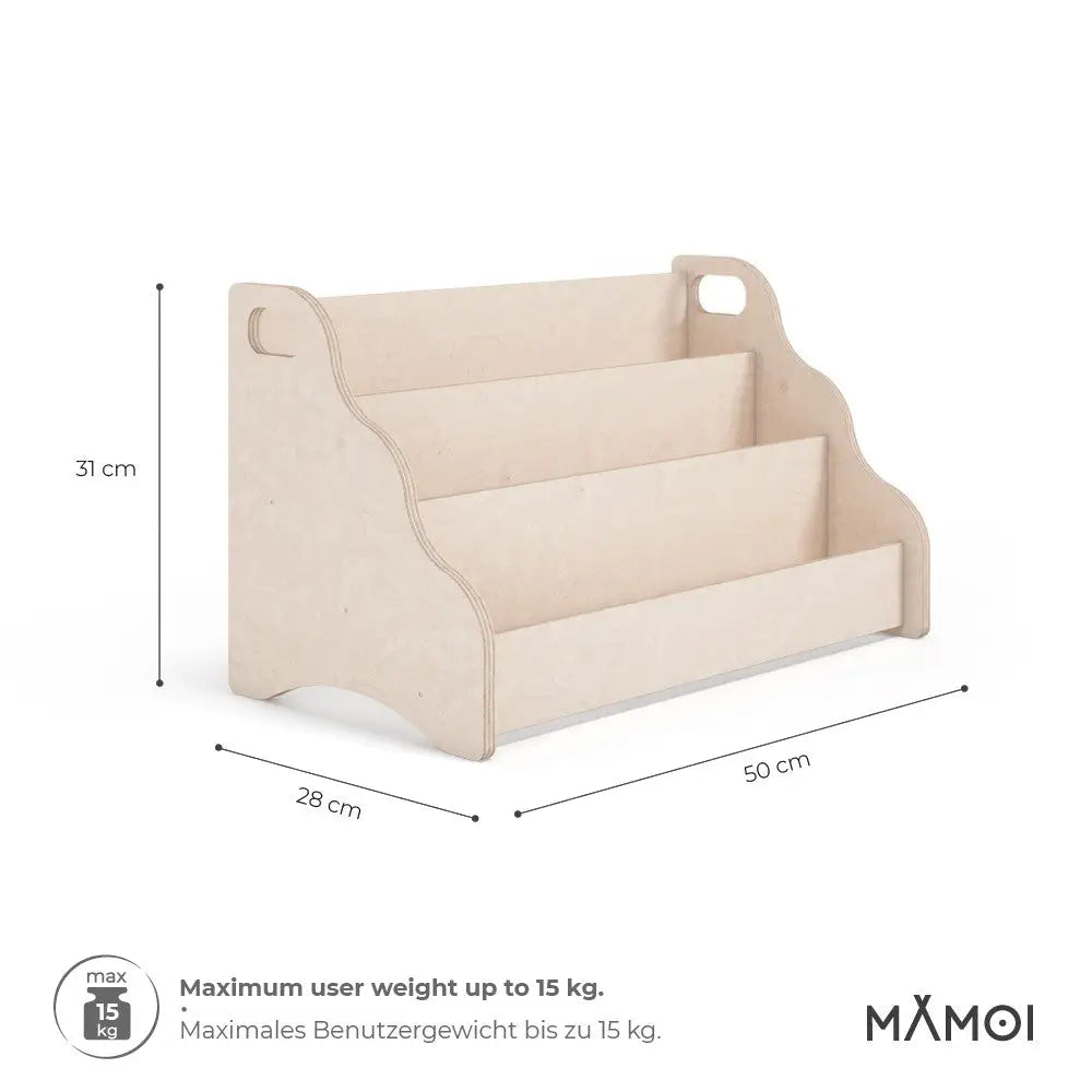 MAMOI® Kinder Montessori-Bücherregal aus Holz - Accessori