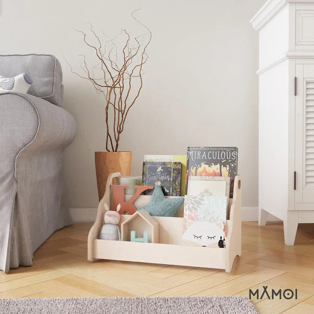 MAMOI® Kinder Montessori-Bücherregal aus Holz - Accessori