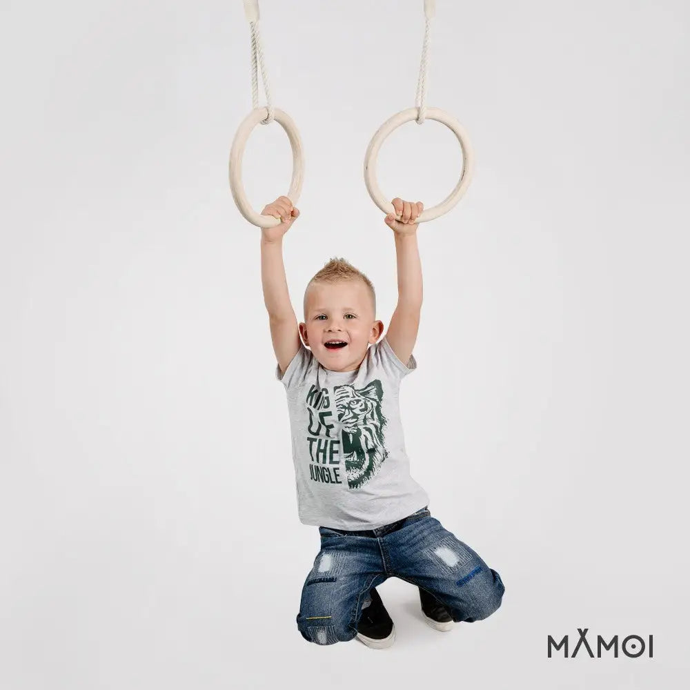 MAMOI® Trapezschaukel mit Turnringen - Babyschaukel