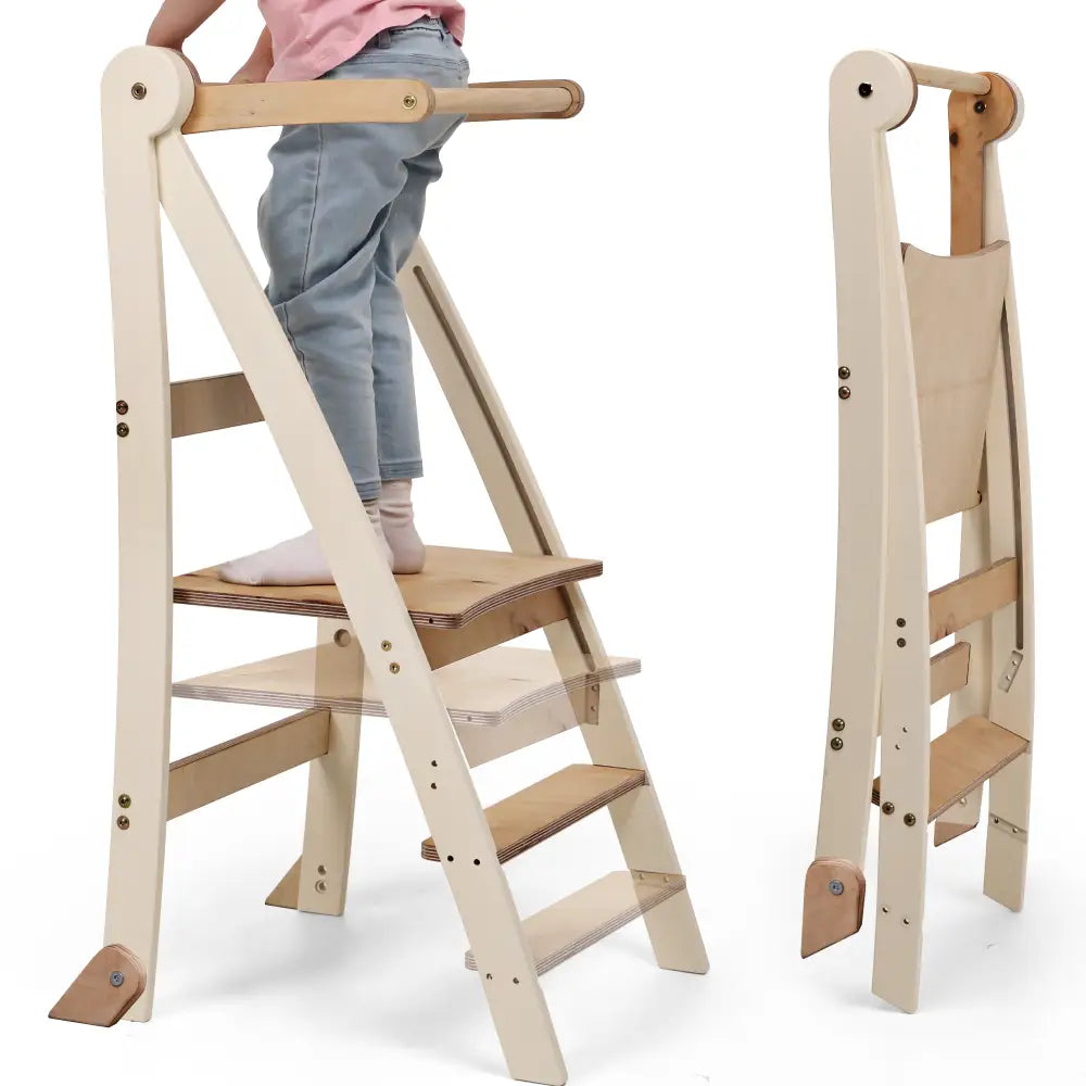 Montessori Lernturm - Höhenverstellbarer Kinderstuhl - n/a