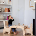 Montessori Tisch & Stuhl Set - Mitwachsendes Möbelset - Kids furniture