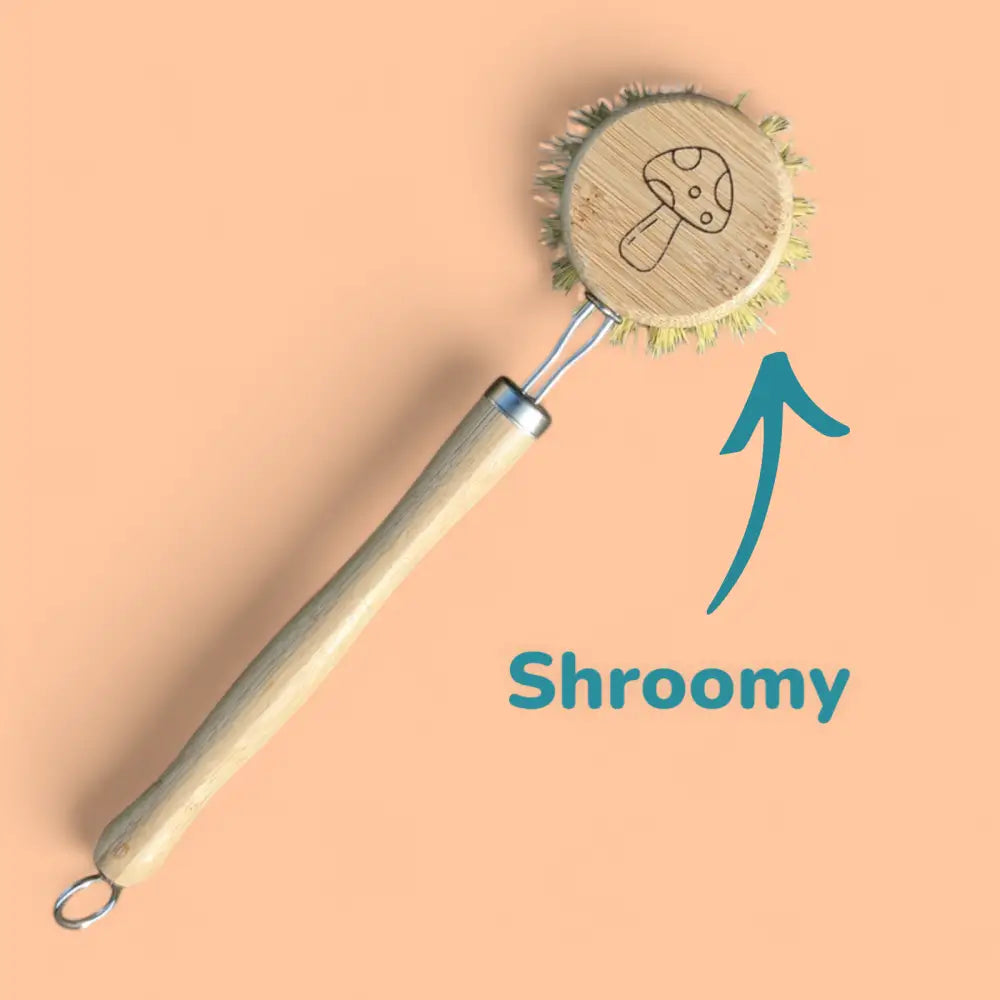 Mushroom Design Dish Brush with Replaceable Head | Natural Washing Up Brush - n/a