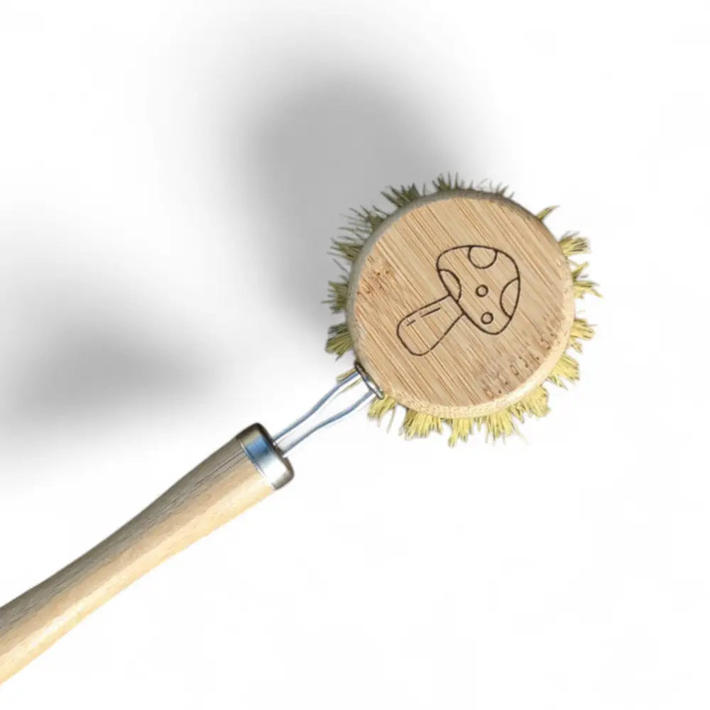 Mushroom Design Dish Brush with Replaceable Head | Natural Washing Up Brush - n/a