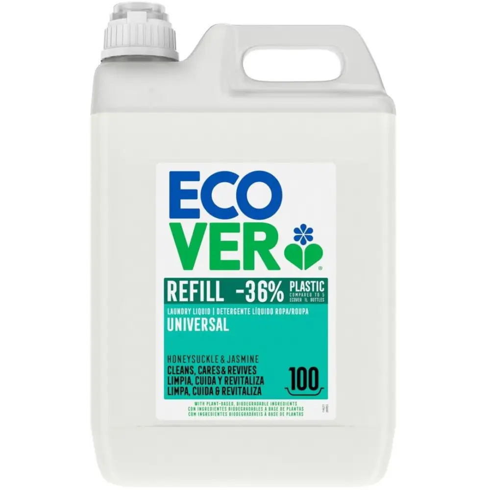 Nachfüllpack: Ecover Flüssigwaschmittel Universal 5 L – Jasmin & Geißblatt - Otthon és kert -> Háztartási kellékek ->
