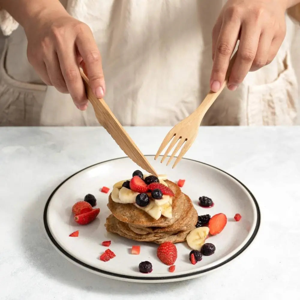 Nachhaltiges Bambus-Besteckset - Bowls & Cutlery