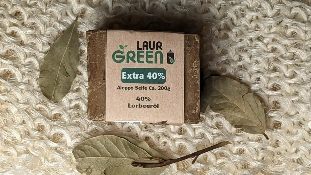 Original Aleppo Seife mit 40% Lorbeeröl - 40% Laurel oil