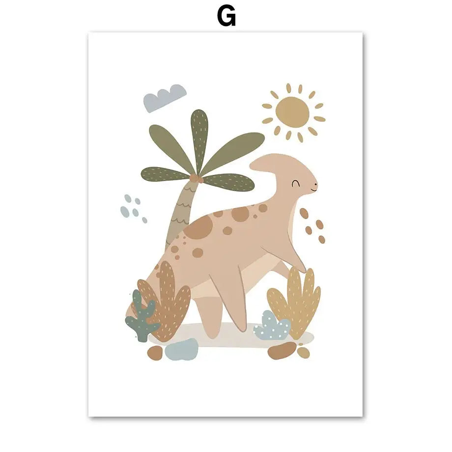 Poster Kinderzimmer - Dinosaurier-Alphabet - 40 x 60 cm / G - n/a