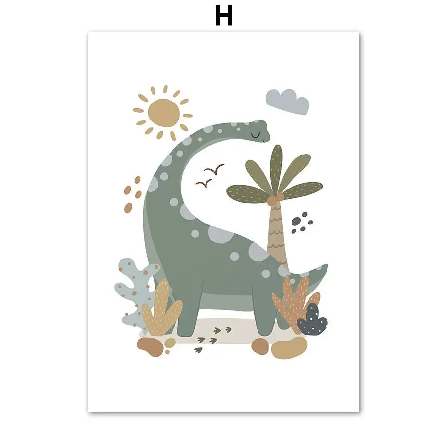 Poster Kinderzimmer - Dinosaurier-Alphabet - 40 x 60 cm / H - n/a
