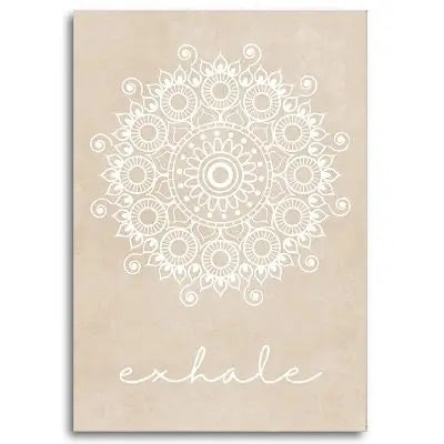 Poster Yoga - Einatmen Ausatmen Mandala - n/a