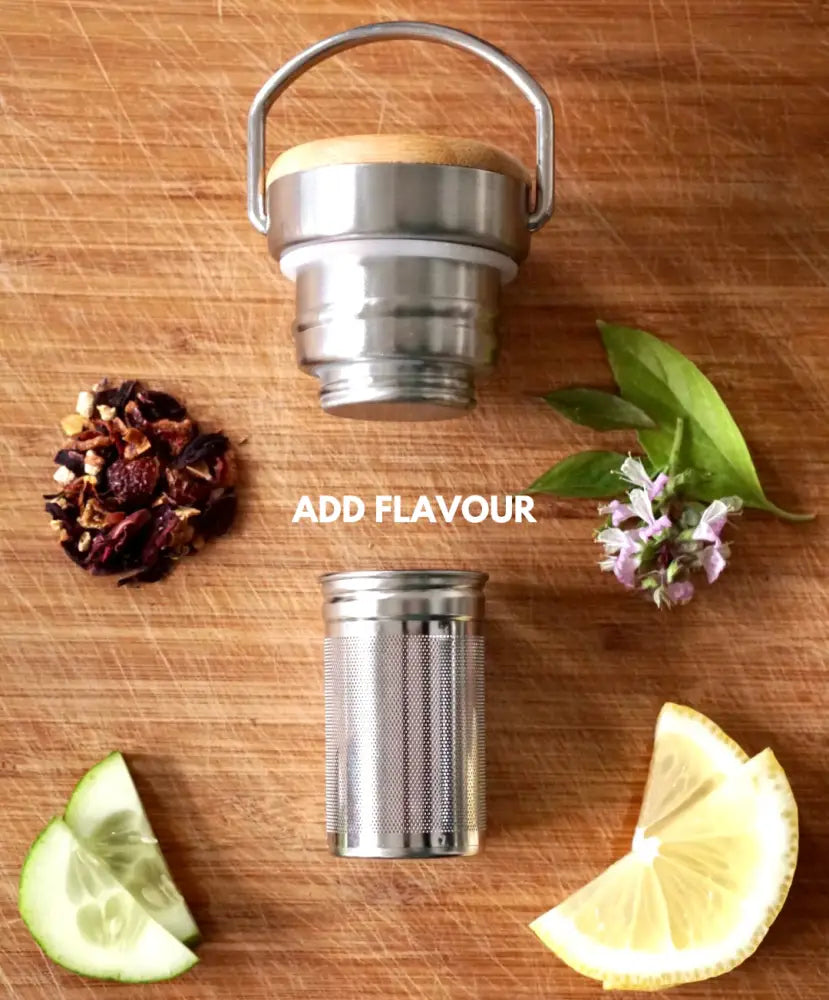 Premium Infuser Lid – Edelstahl & Bambus – Arcticus - Drinkware