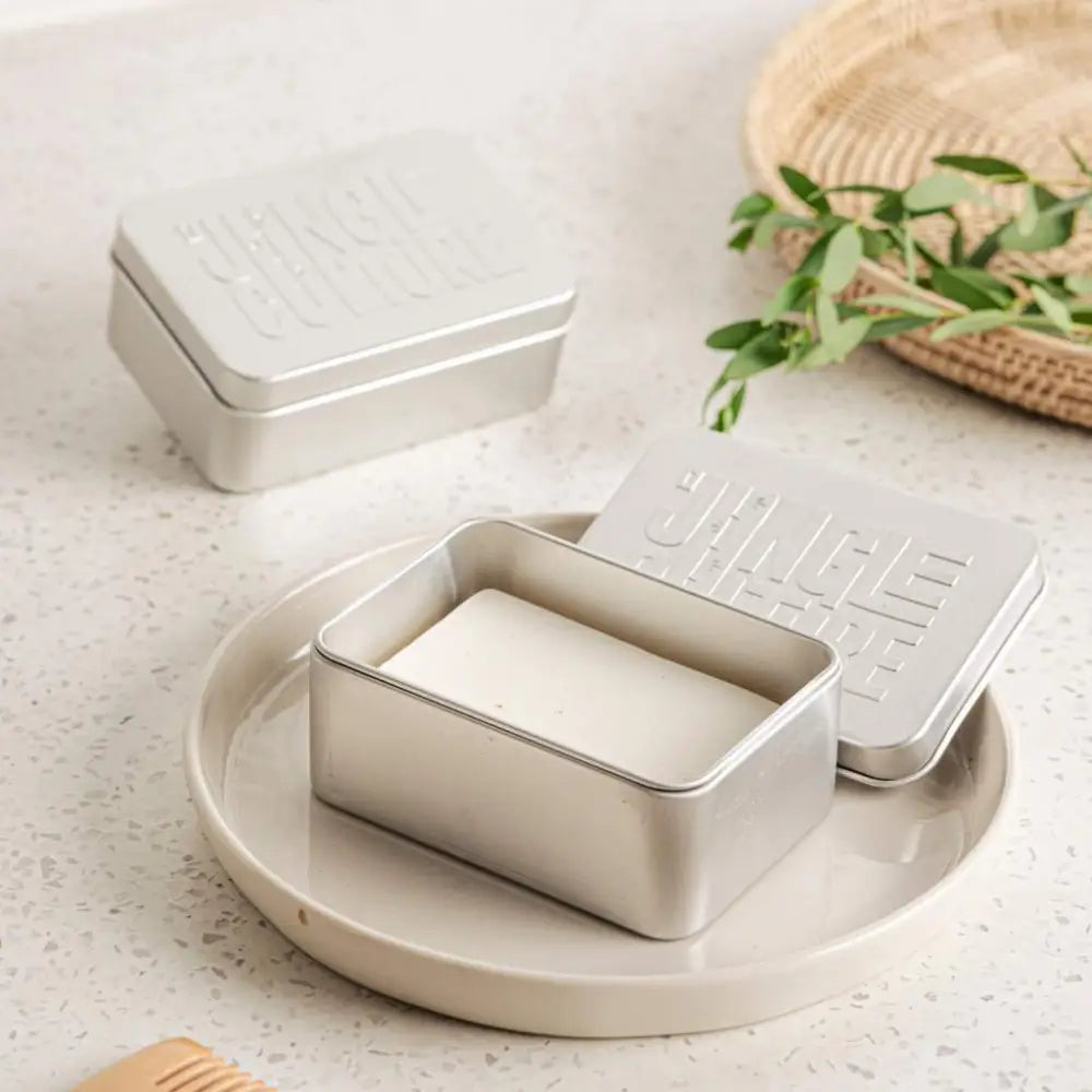 Reise-Seifendose aus Metall mit Abtropfschale – plastikfrei & langlebig - Soap tins