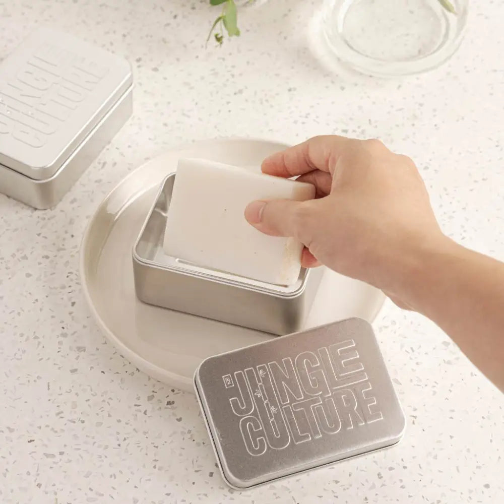 Reise-Seifendose aus Metall mit Abtropfschale – plastikfrei & langlebig - Soap tins