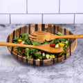 Salatbesteck aus recyceltem Teakholz - Handgefertigt & nachhaltig - Spoon and fork
