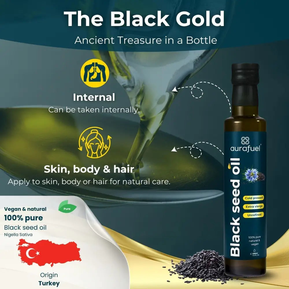 Schwarzkümmelöl natürlich und rein - 250 ml - Superfood
