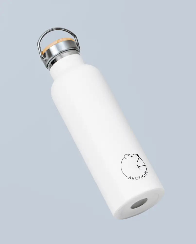 The Arctic Bottle – Isolierte Edelstahlflasche mit Bambusdeckel - Drinkware
