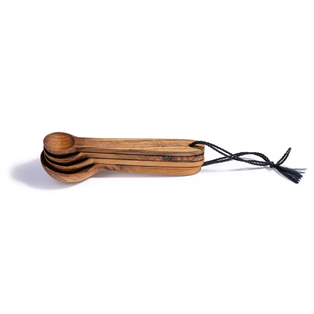 Umweltfreundliche Messlöffel aus wiederverwertetem Teakholz - Measuring Cups & Spoons
